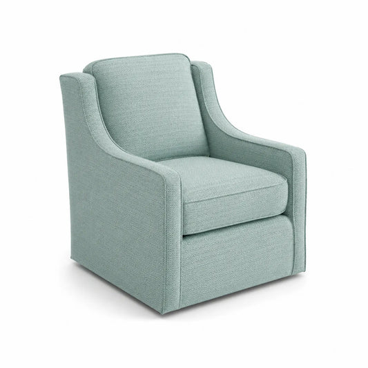 Fauteuil pivotant en tissu polyester Vert 75x85x90 cm
