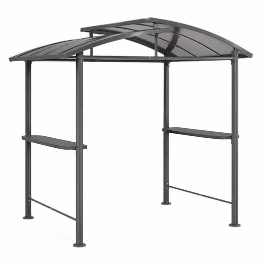 Tonnelle en Métal et Polycarbonate Gris